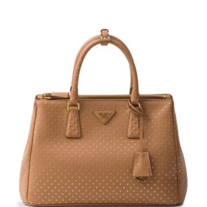 Prada large Galleria studded leather bag