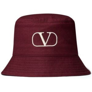 Valentino Garavani logo-embroidered cotton bucket hat