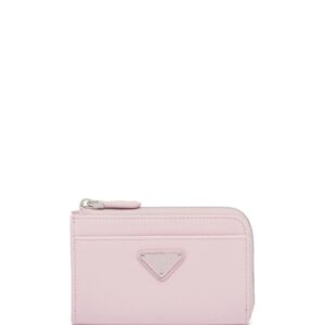 Prada logo-plaque leather keychain