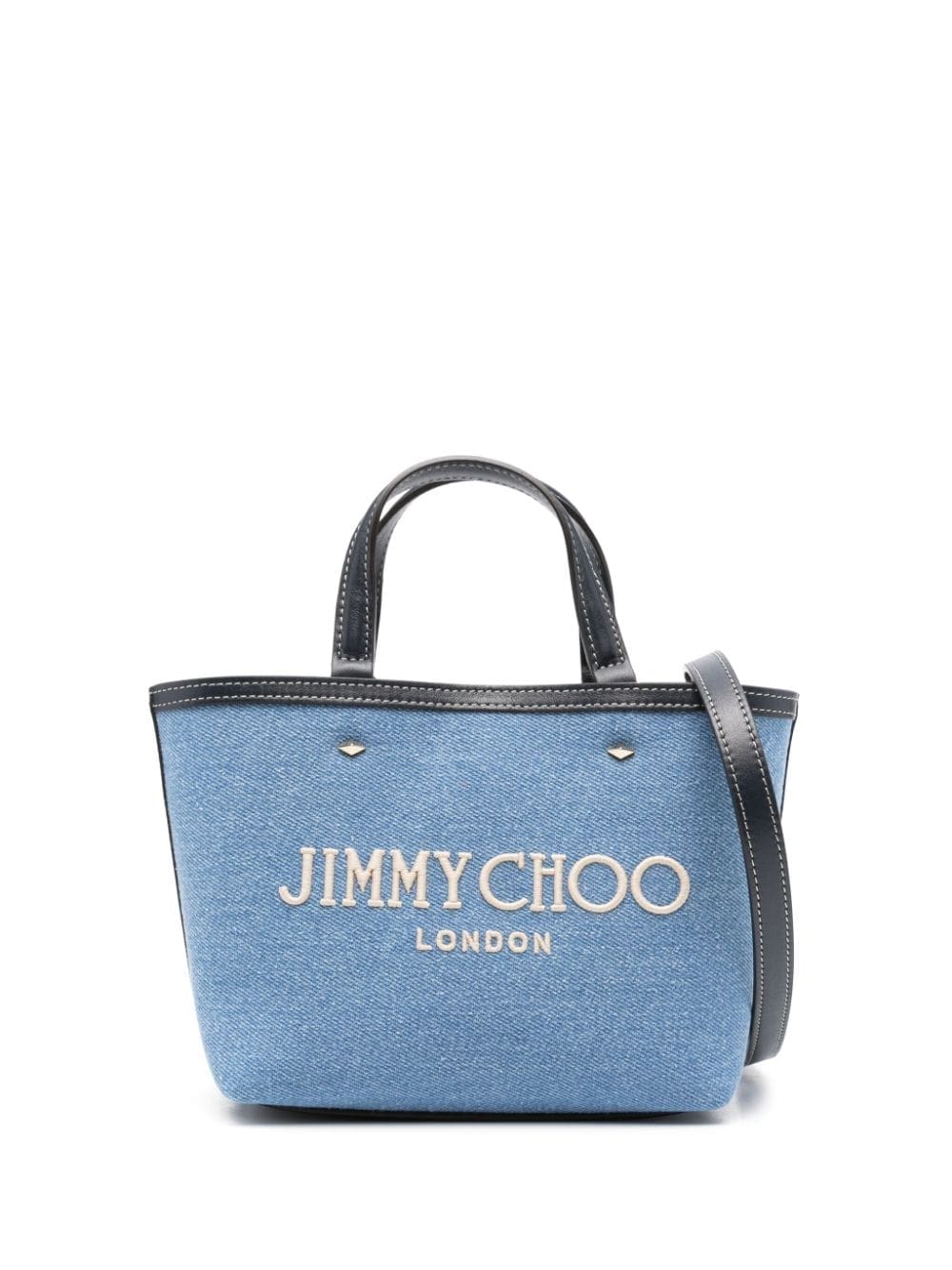 Jimmy Choo mini Marli denim tote bag