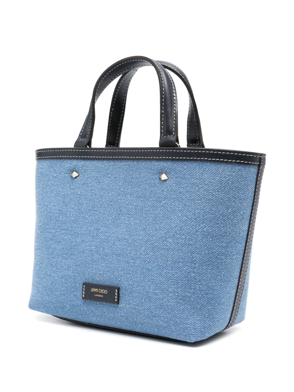 Jimmy Choo mini Marli denim tote bag - Image 3