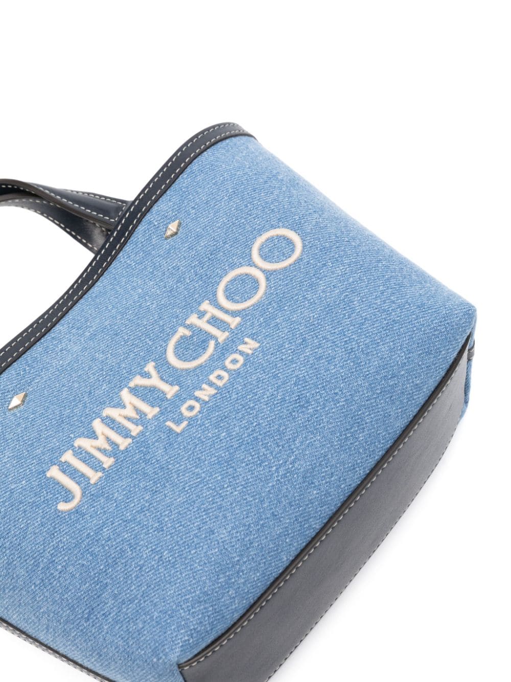 Jimmy Choo mini Marli denim tote bag - Image 4