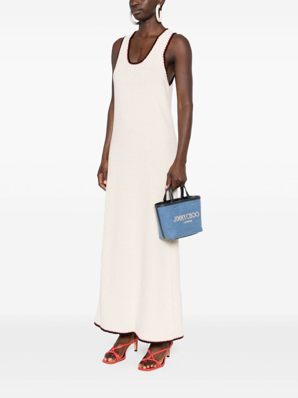 Jimmy Choo mini Marli denim tote bag - Image 2