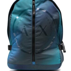 Armani Exchange logo-print geometric backpack