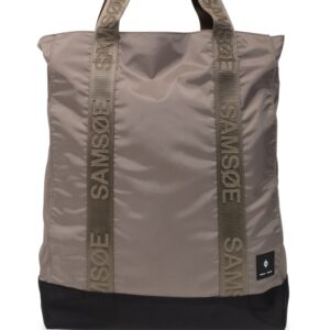 SAMSOE SAMSOE logo-jacquard straps backpack