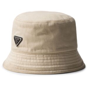 Prada logo-plaque denim bucket hat