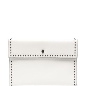 Alexander McQueen skull-stud leather clutch