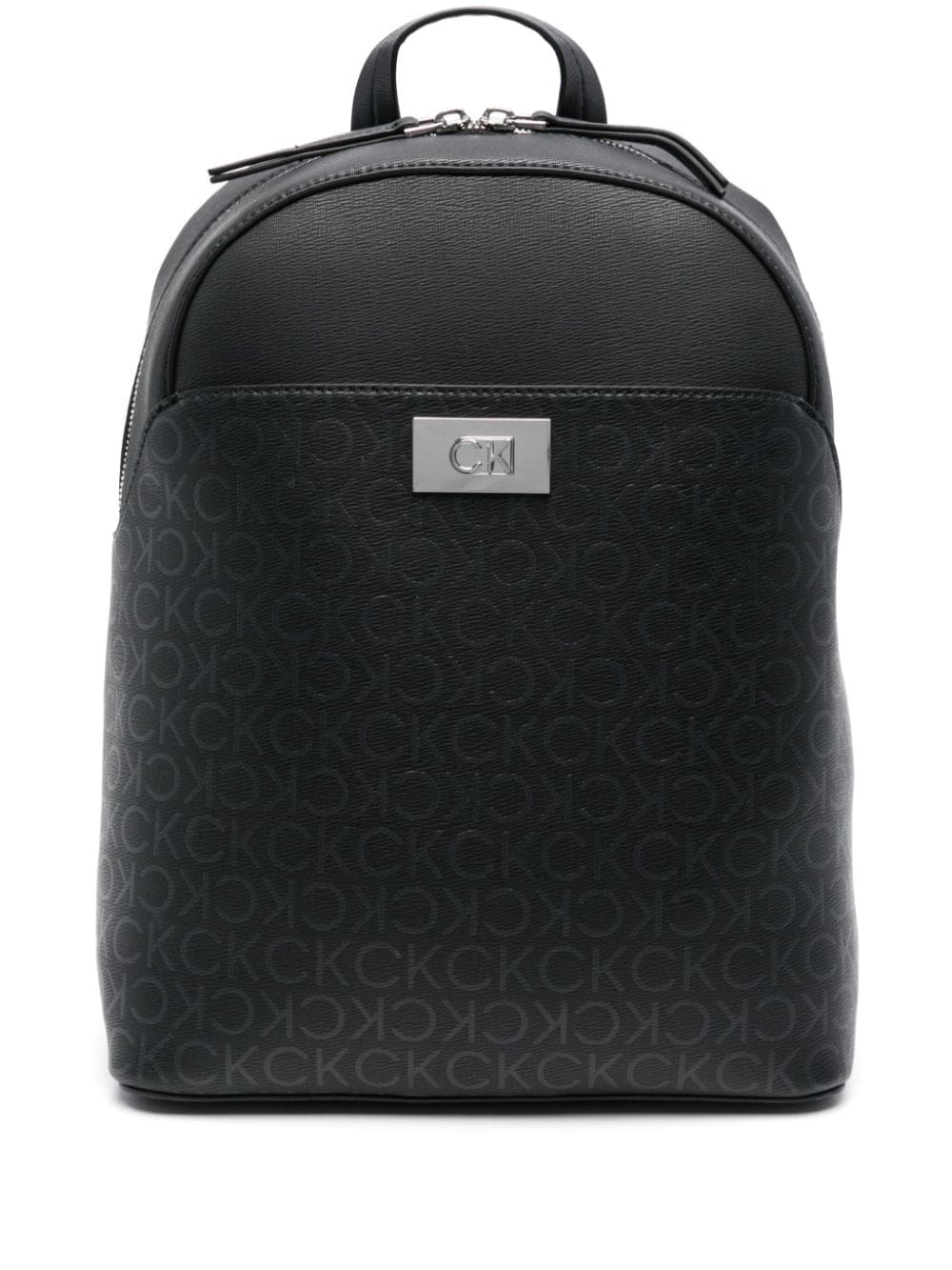 Calvin Klein monogram-pattern zipped backpack