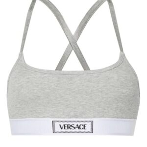 Versace  logo-jacquard bra