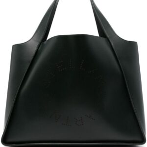 Stella McCartney logo-perforated leather shoulder bag