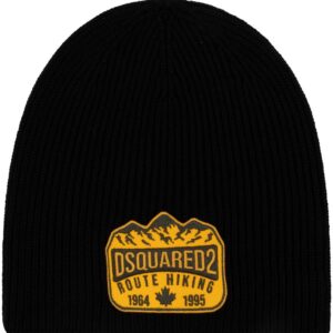 DSQUARED2 logo-appliqué wool beanie