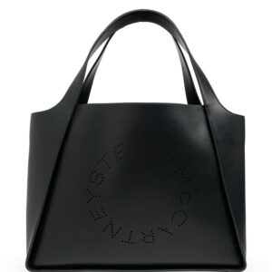 Stella McCartney logo-perforated faux-leather tote bag