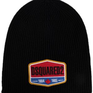 DSQUARED2 logo-appliqué wool beanie