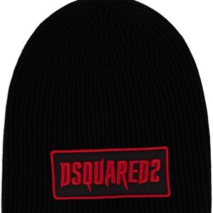 DSQUARED2 logo-appliqué wool beanie
