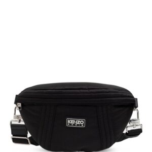 Kenzo logo-appliqué ribbed-detail belt bag