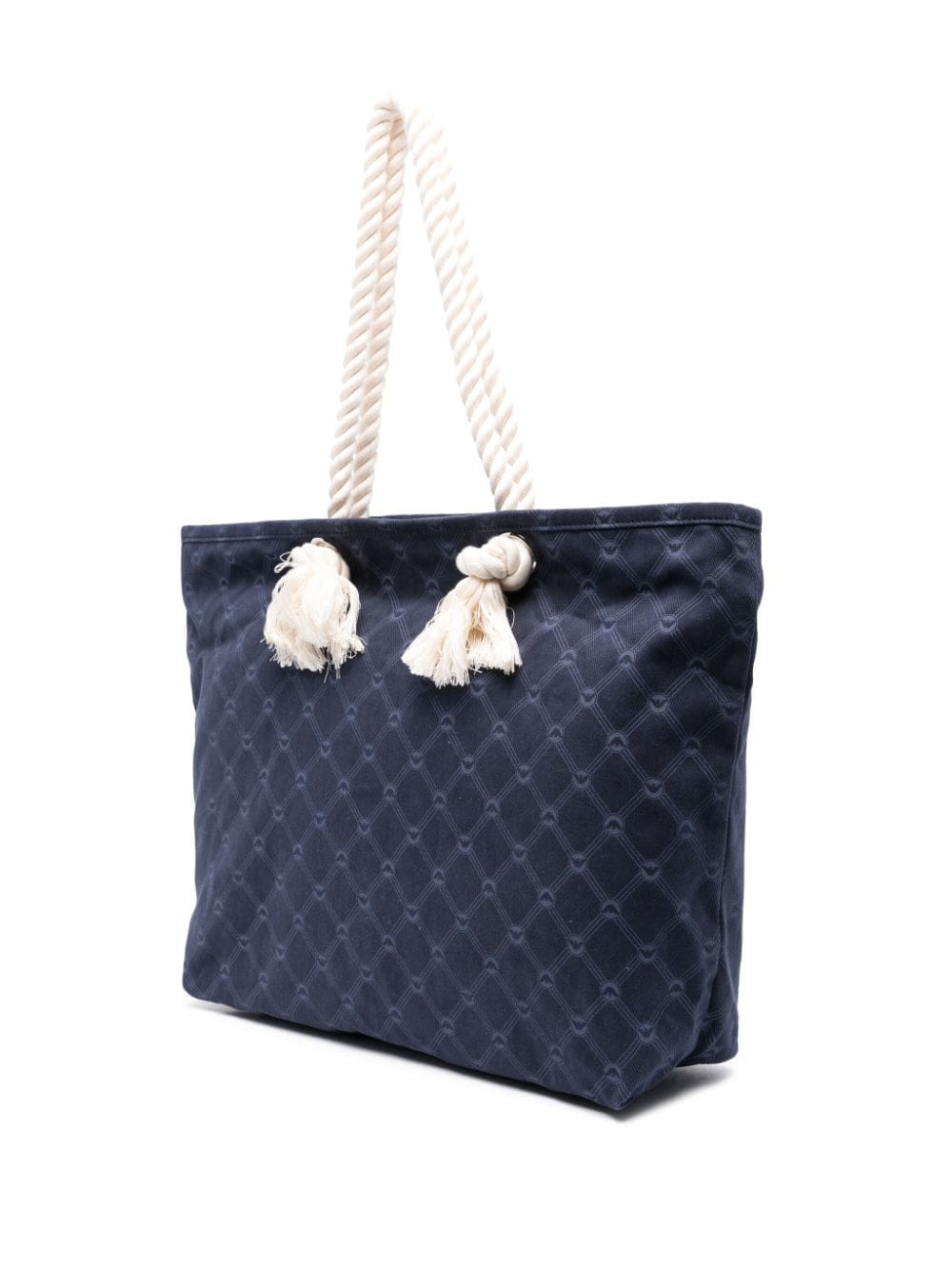 Emporio Armani monogram-pattern cotton beach bag - Image 3