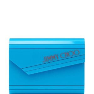 Jimmy Choo Candy logo-print clutch bag