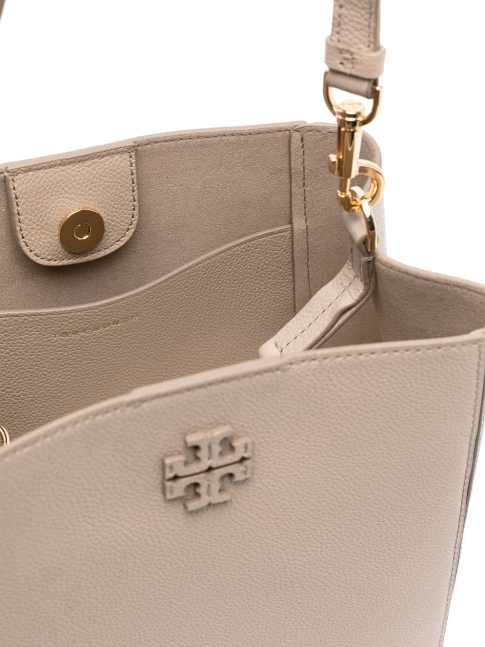 Tory Burch McGraw logo-embossed leather tote bag - Image 5