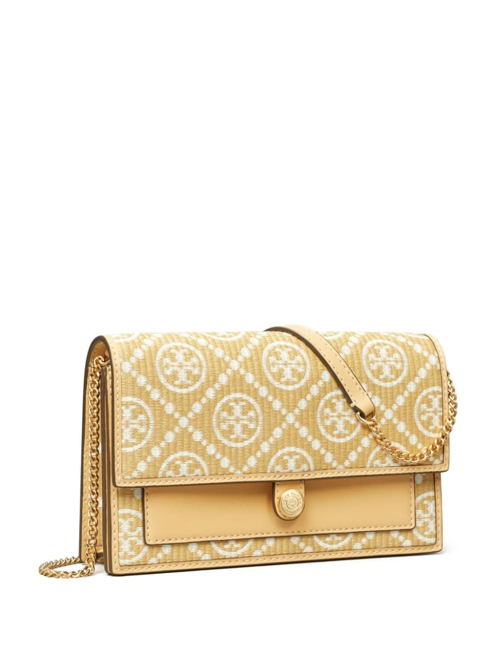 Tory Burch T Monogram raffia chain wallet - Image 3