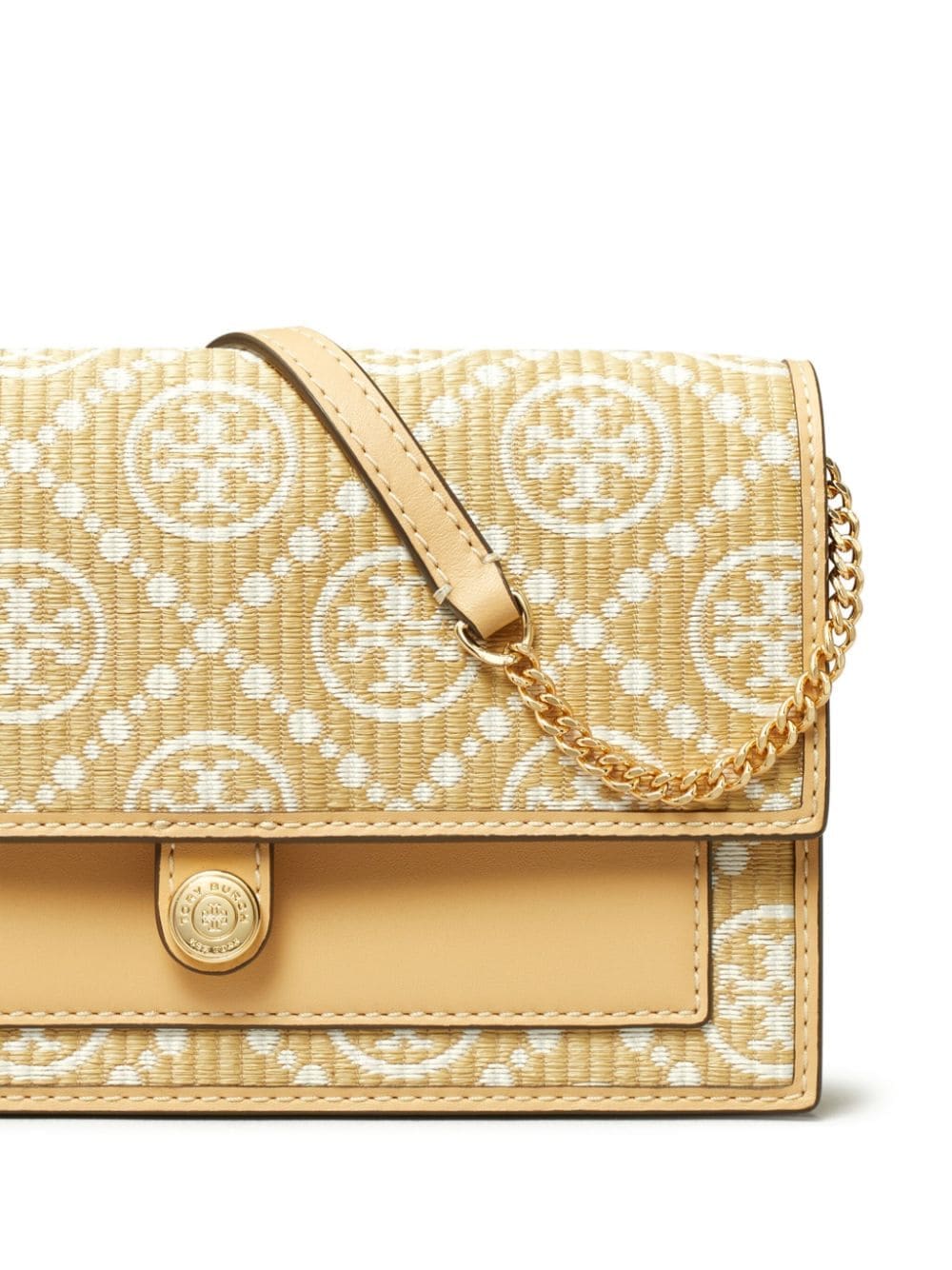 Tory Burch T Monogram raffia chain wallet - Image 4