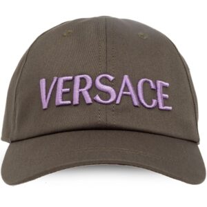 Versace logo-embroidered cotton cap