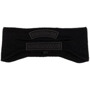 DSQUARED2 logo-patch wool head band