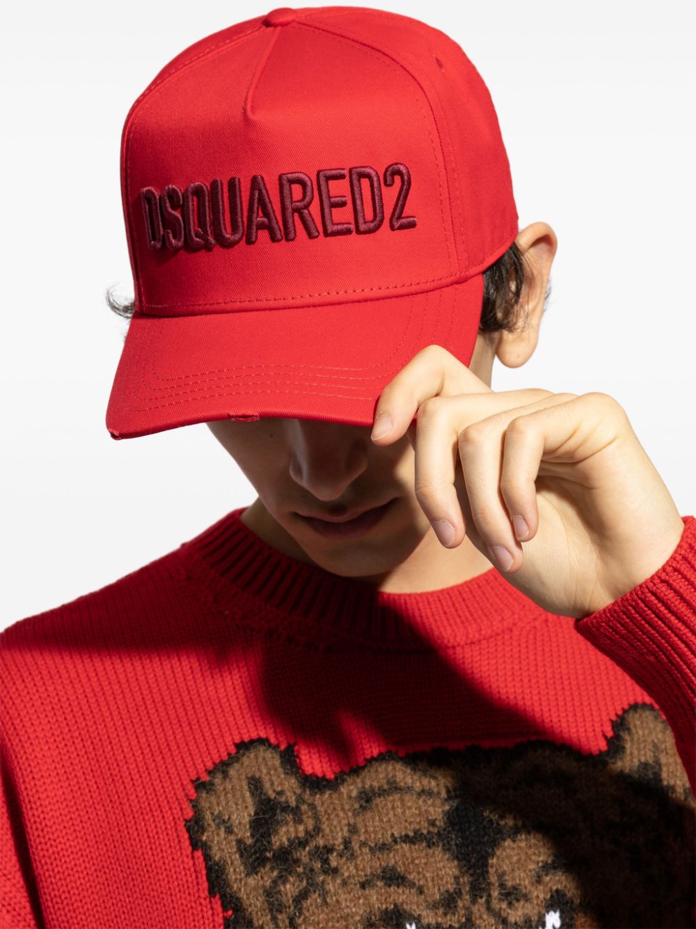 DSQUARED2 embroidered-logo cotton cap - Image 4