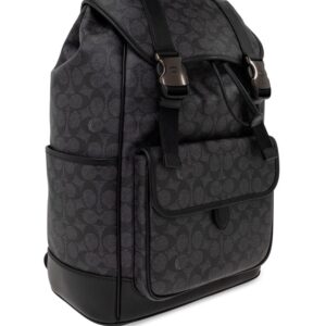 Coach logo-printed flap backpack