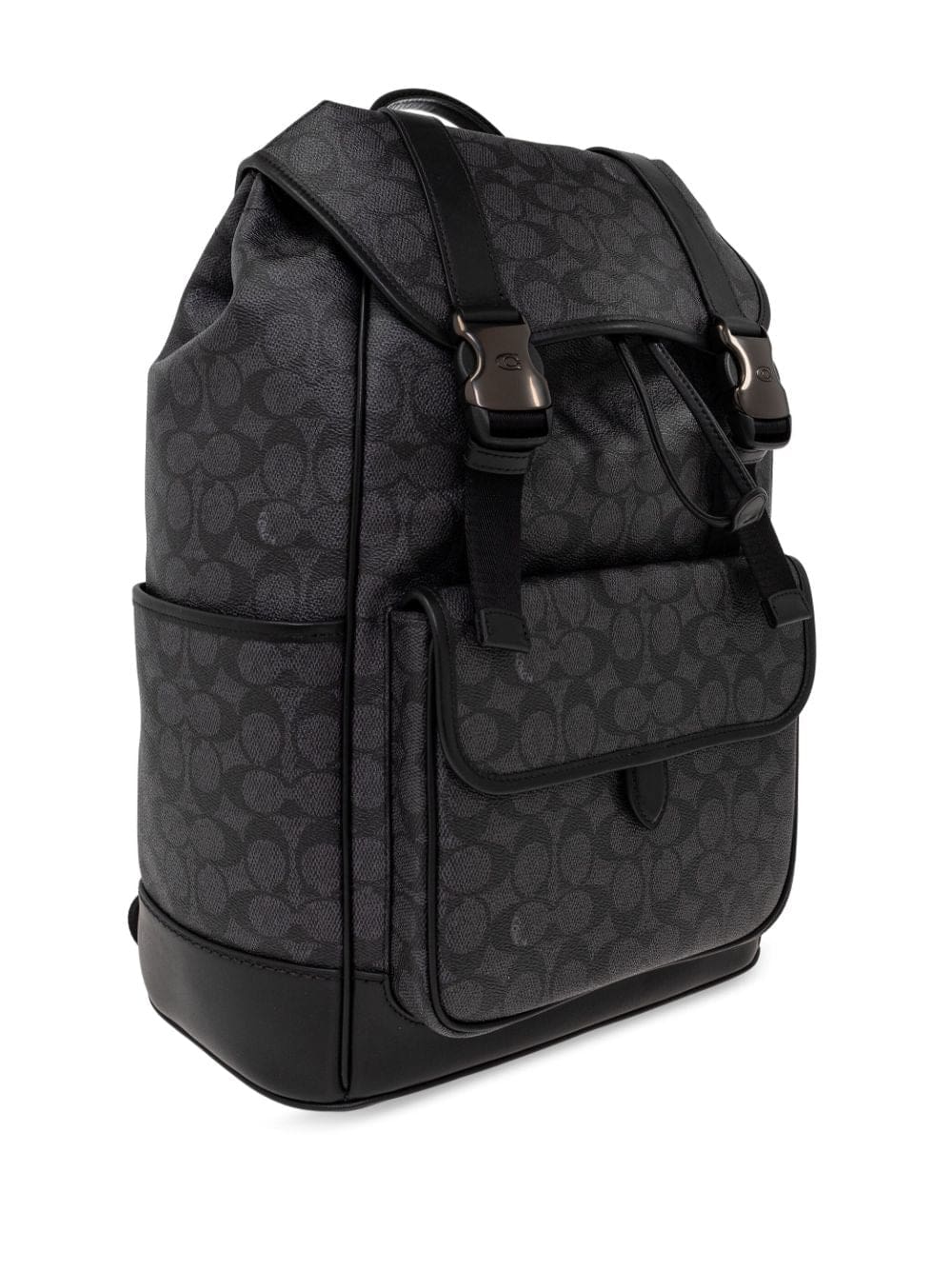 Coach logo-printed flap backpack