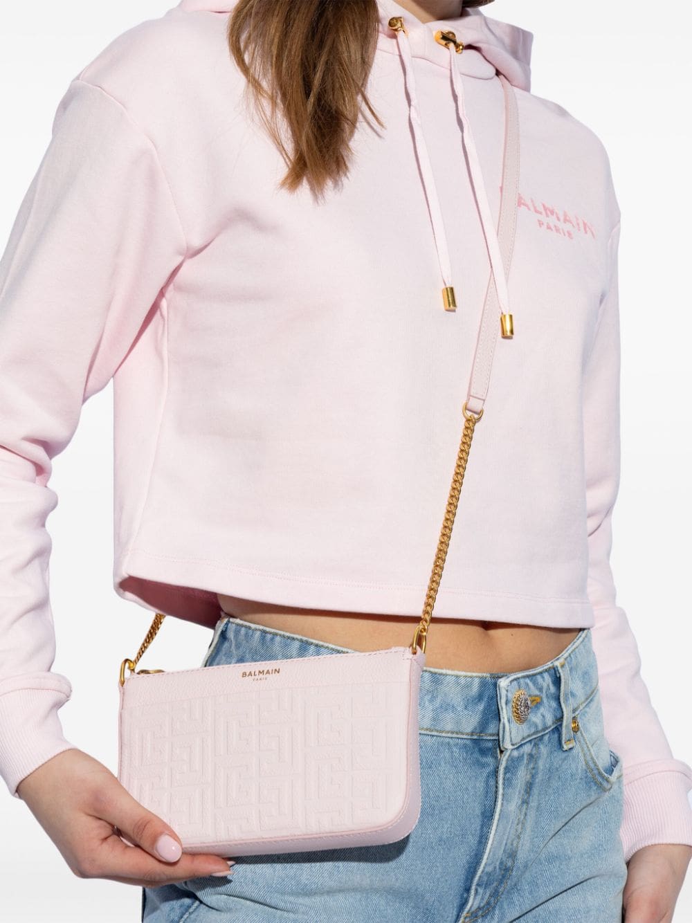 Balmain logo-embossed clutch - Image 2