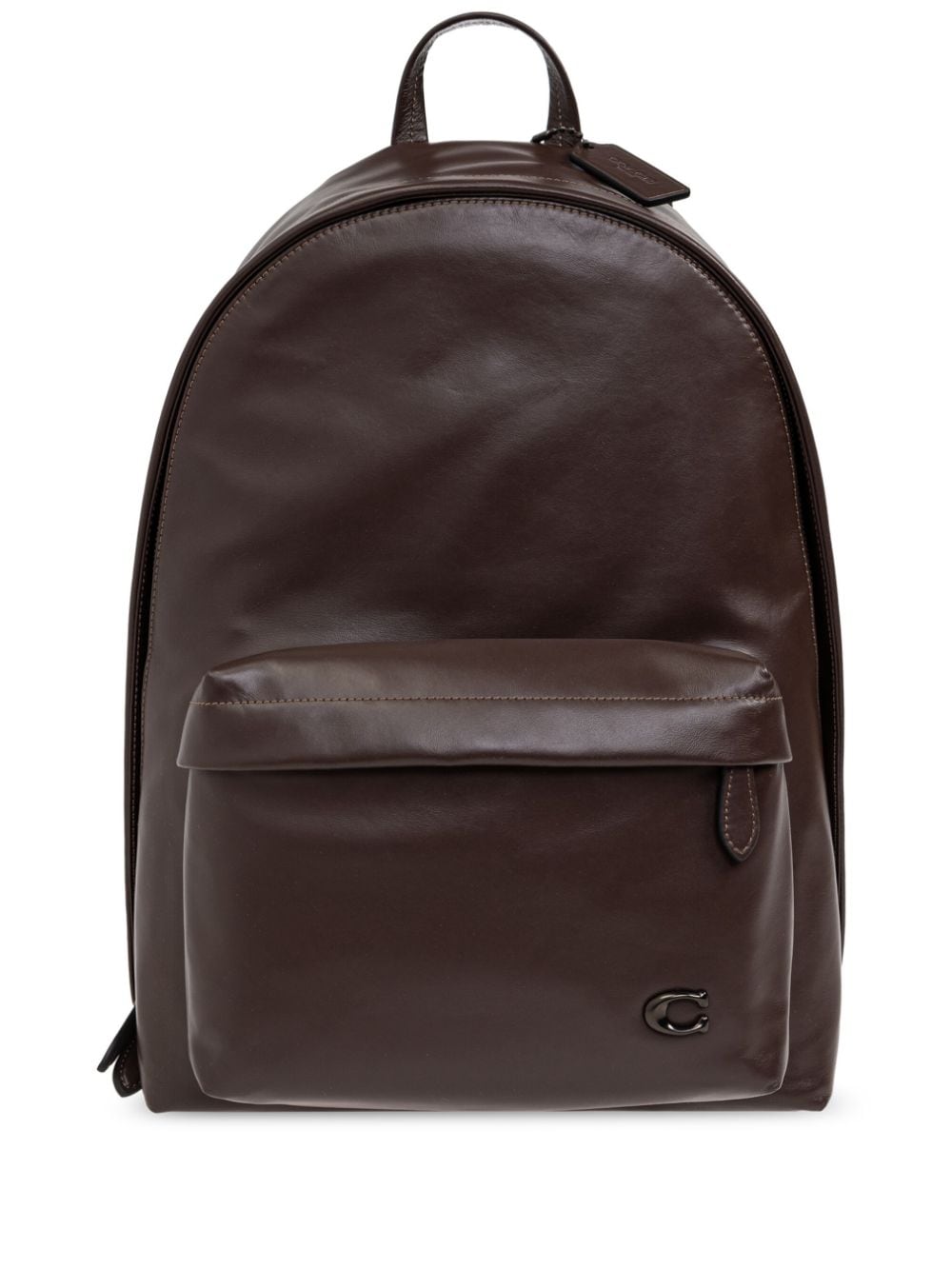 Coach Hall logo-plaque leather backpack