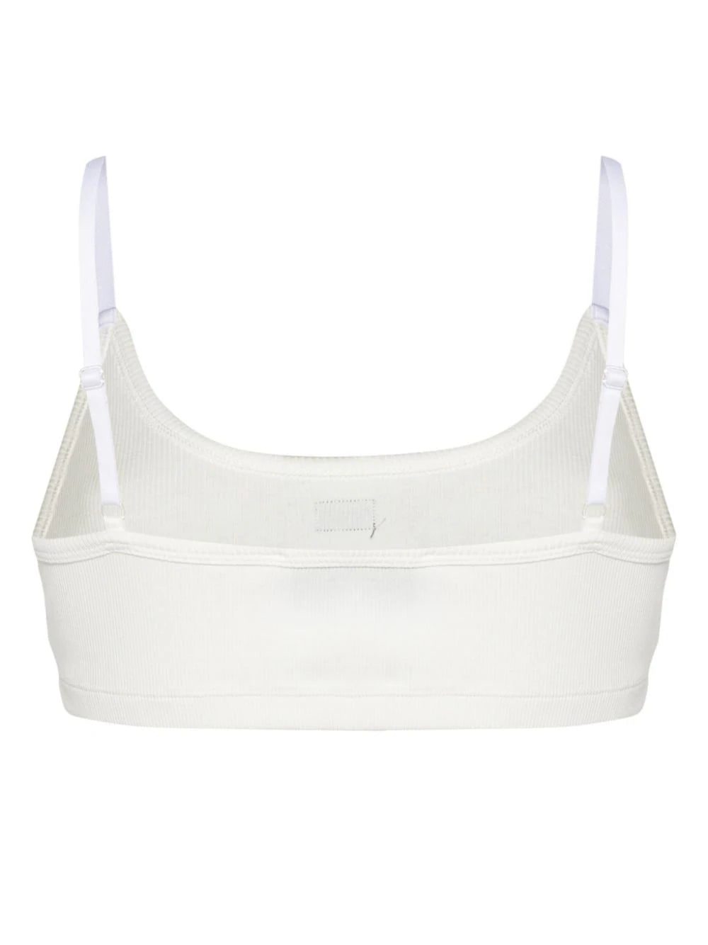 MOSCHINO JEANS logo-patch fine-ribbed bralette - Image 2