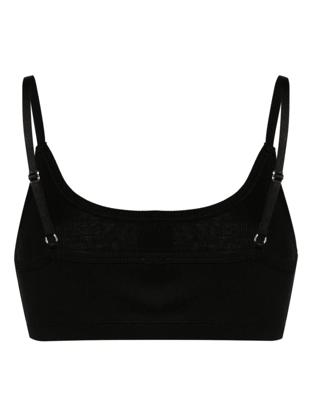 MOSCHINO JEANS logo-patch fine-ribbed bralette - Image 2