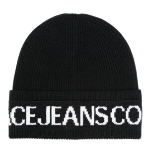 Versace Jeans Couture intarsia-logo knit beanie