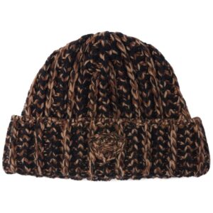 Prada triangle-logo ribbed-knit beanie