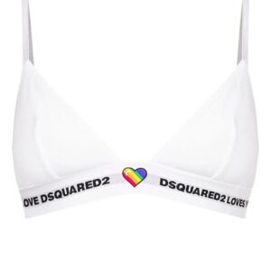DSQUARED2 heart-appliqué logo-underband bra