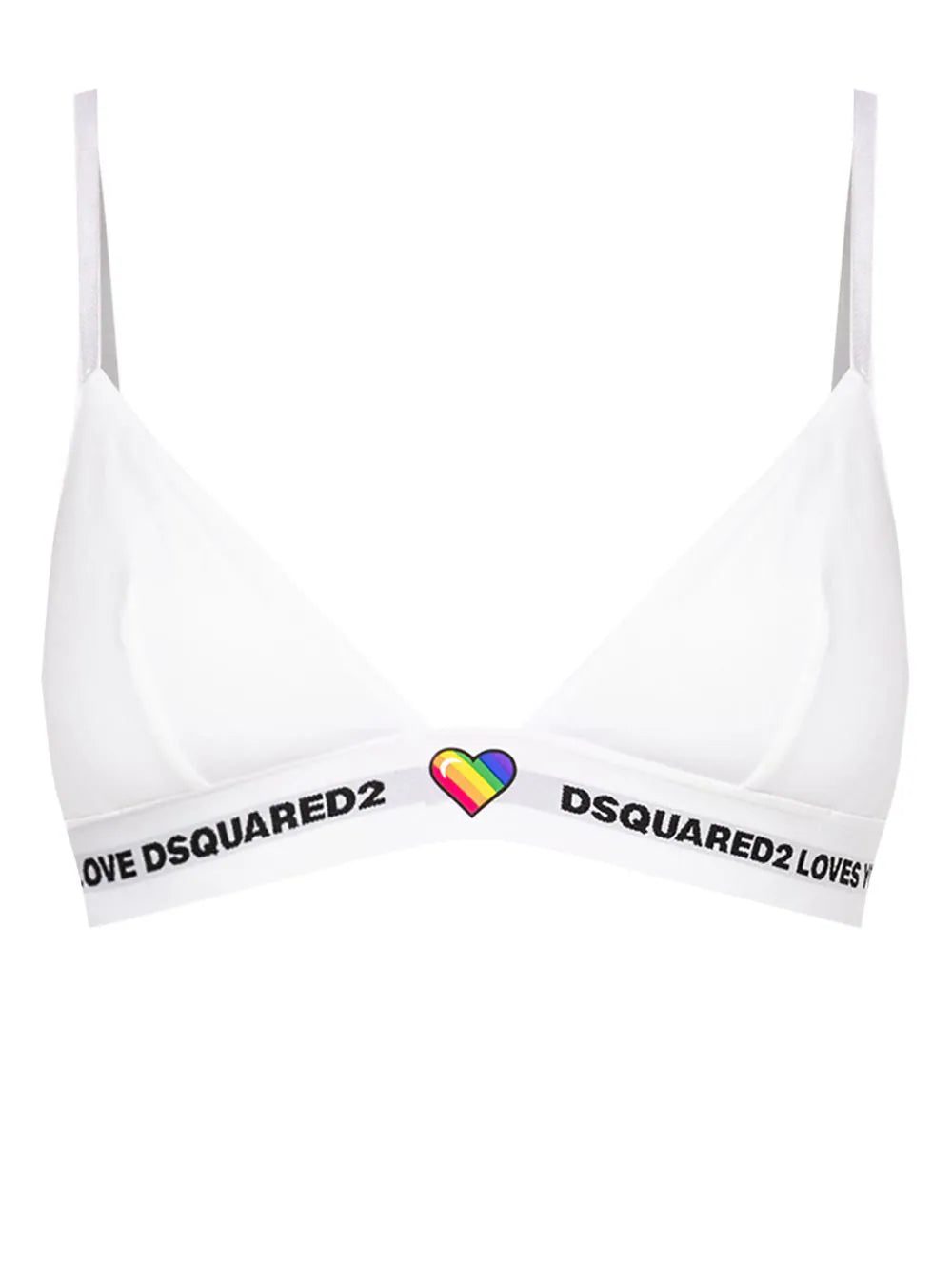 DSQUARED2 heart-appliqué logo-underband bra