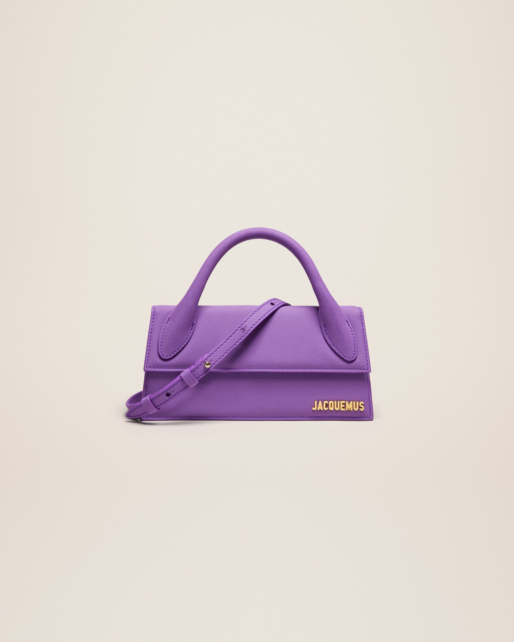 Jacquemus Le Chiquito long Long signature handbag. Purple
