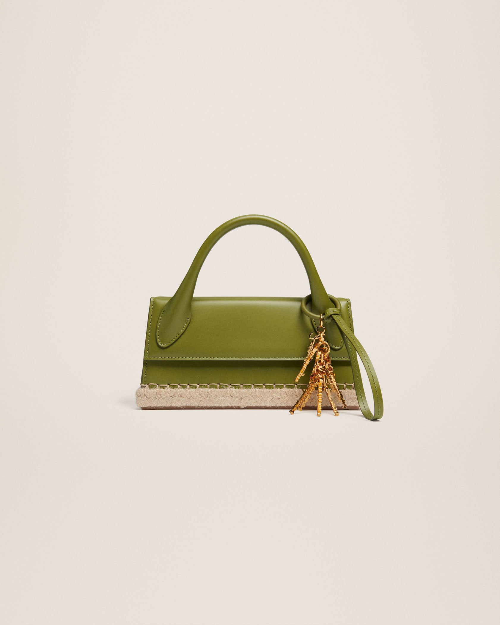 Jacquemus Le Chiquito long Cordao Espadrille signature handbag.
