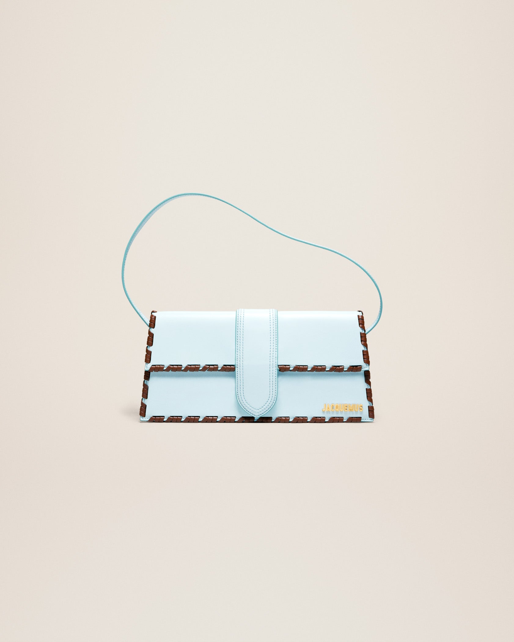 Jacquemus Le Bambino long lacet Long laced flap bag.