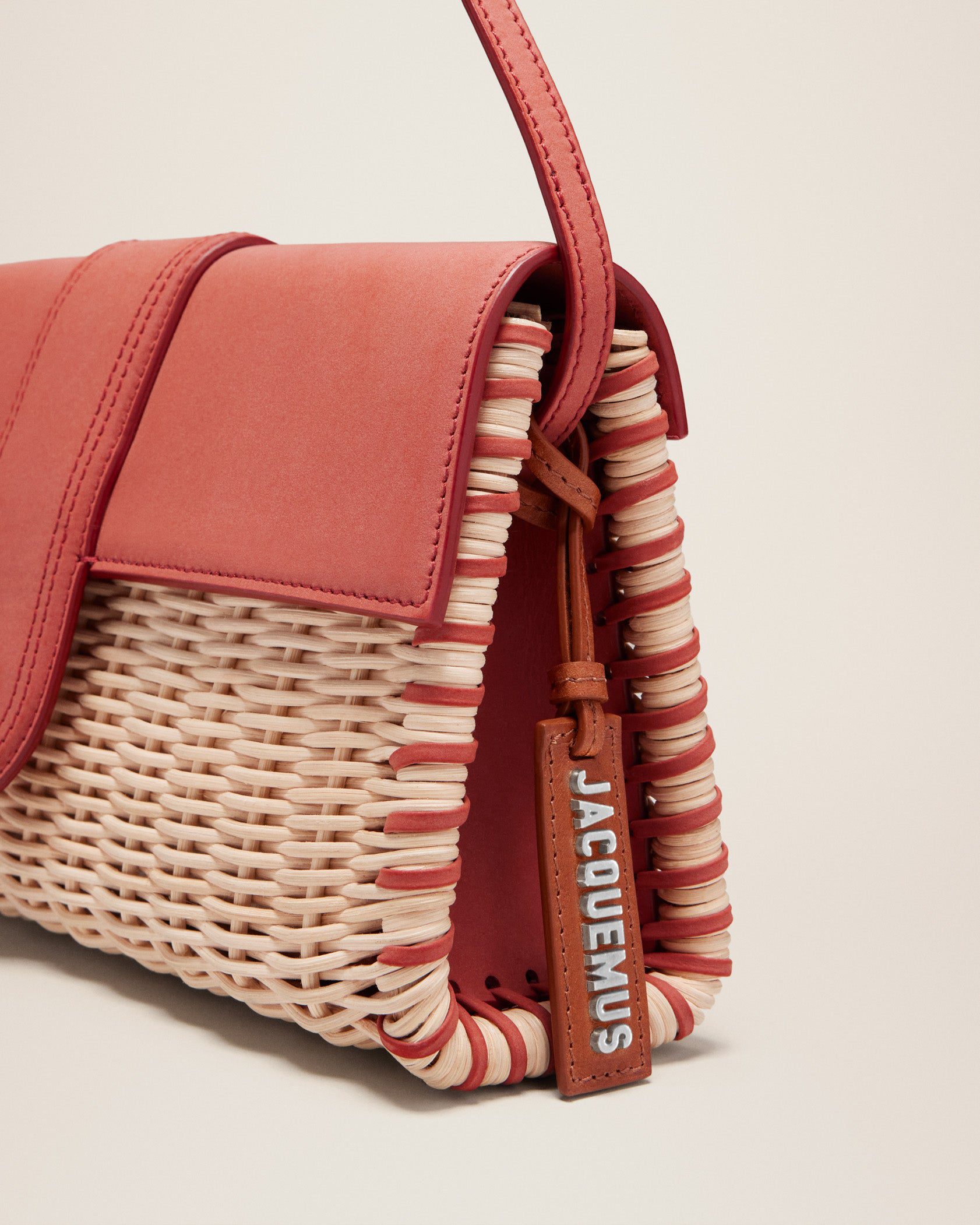Jacquemus Le Bambino long Osier Wicker flap bag - Image 5