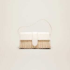 Jacquemus Le Bambino long Osier Wicker flap bag
