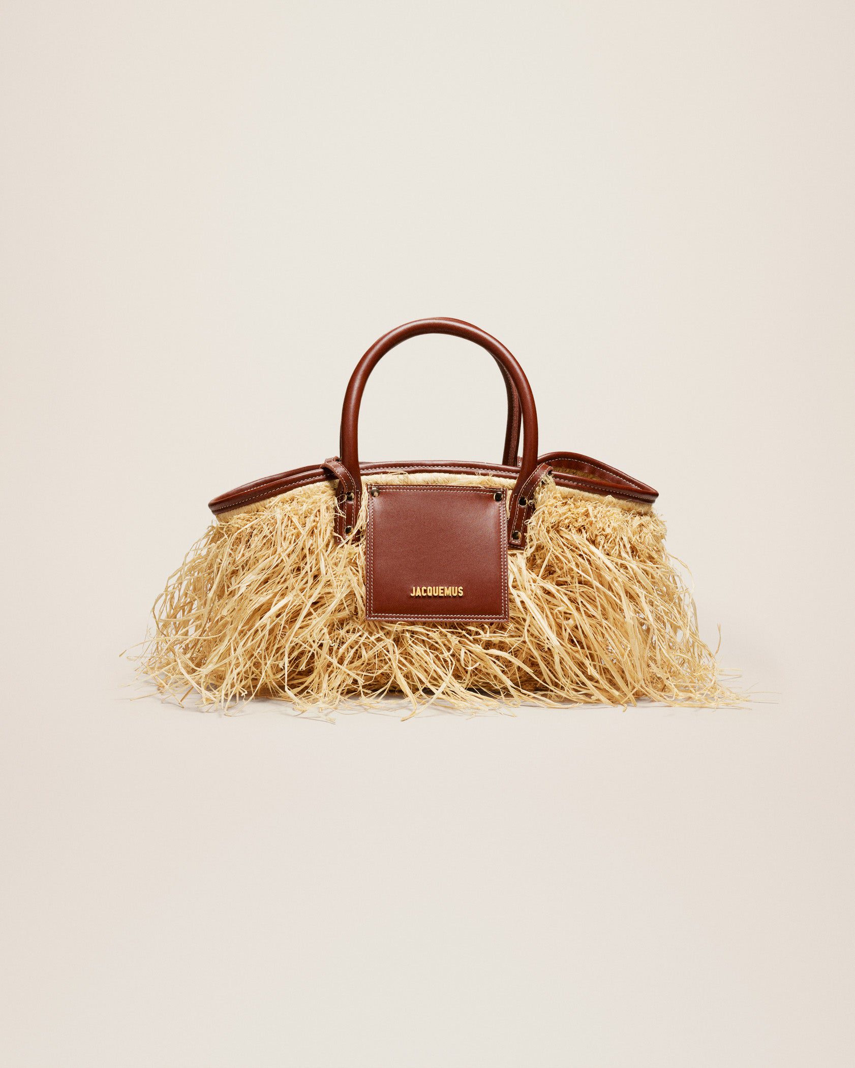Jacquemus Le panier Soli Raphia Raphia beach basket bag.