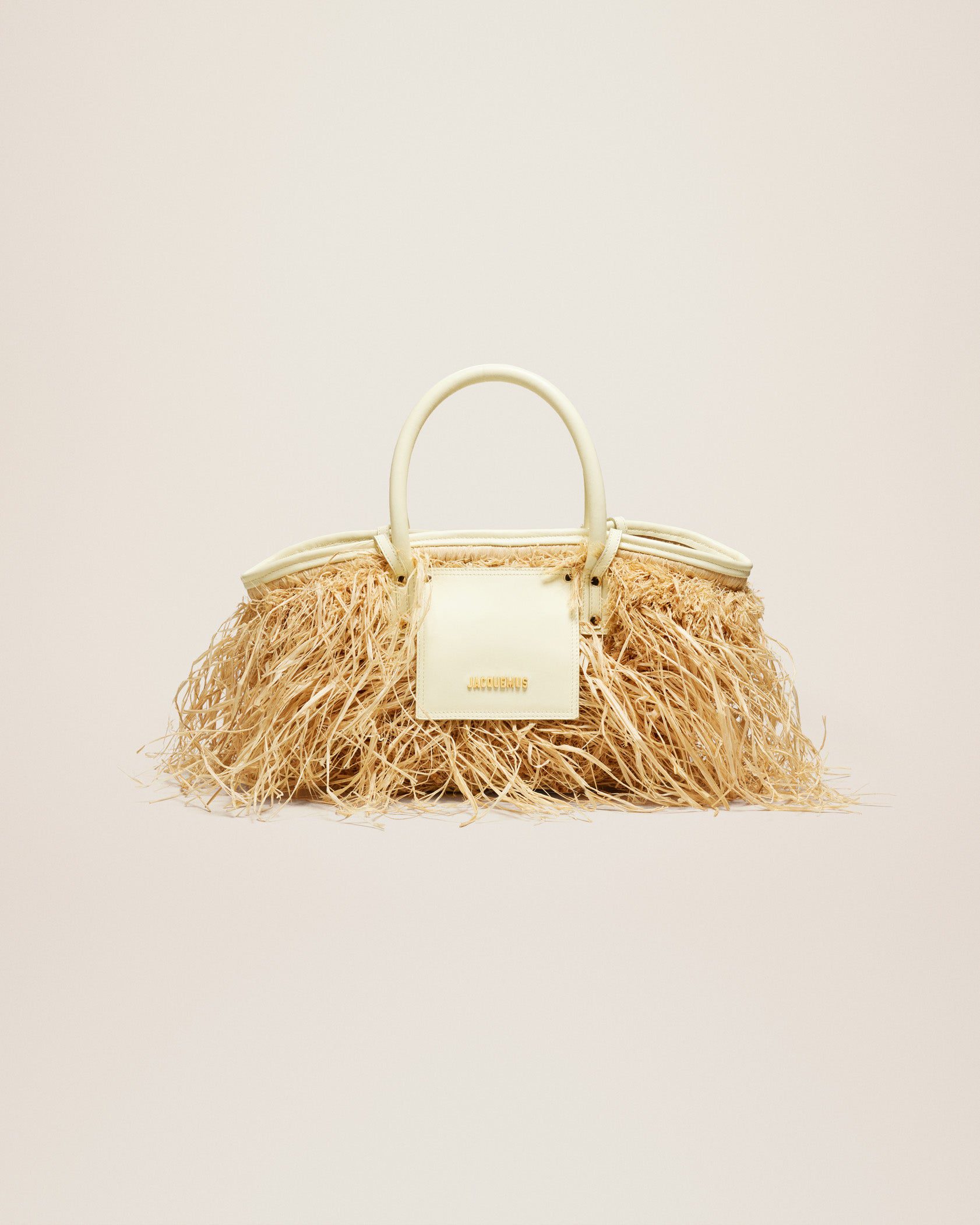 Jacquemus Le panier Soli Raphia Raphia beach basket bag.