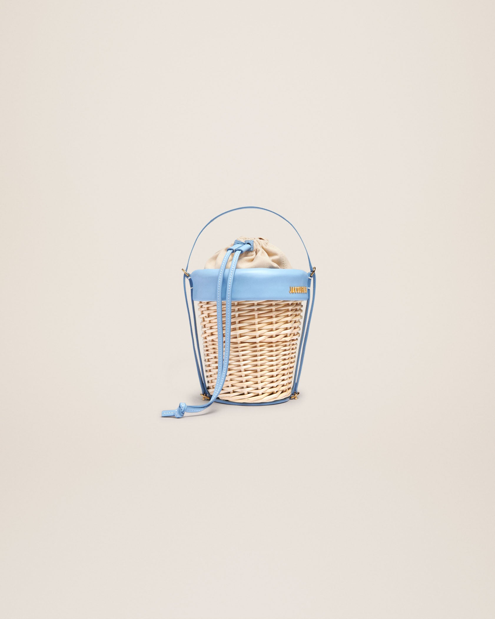 Jacquemus Le panier Seau Wicker bucket basket.