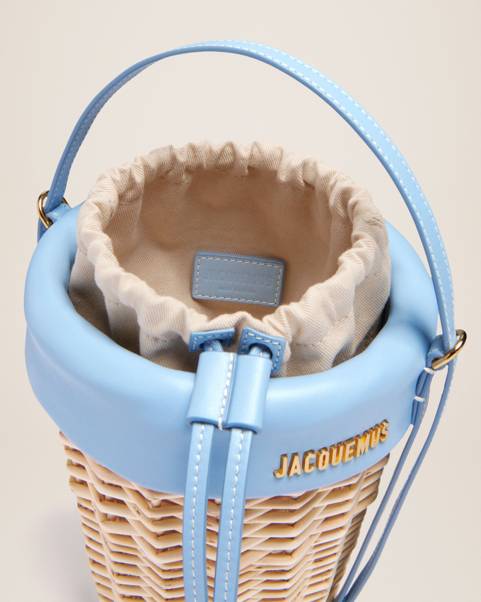 Jacquemus Le panier Seau Wicker bucket basket. - Image 6