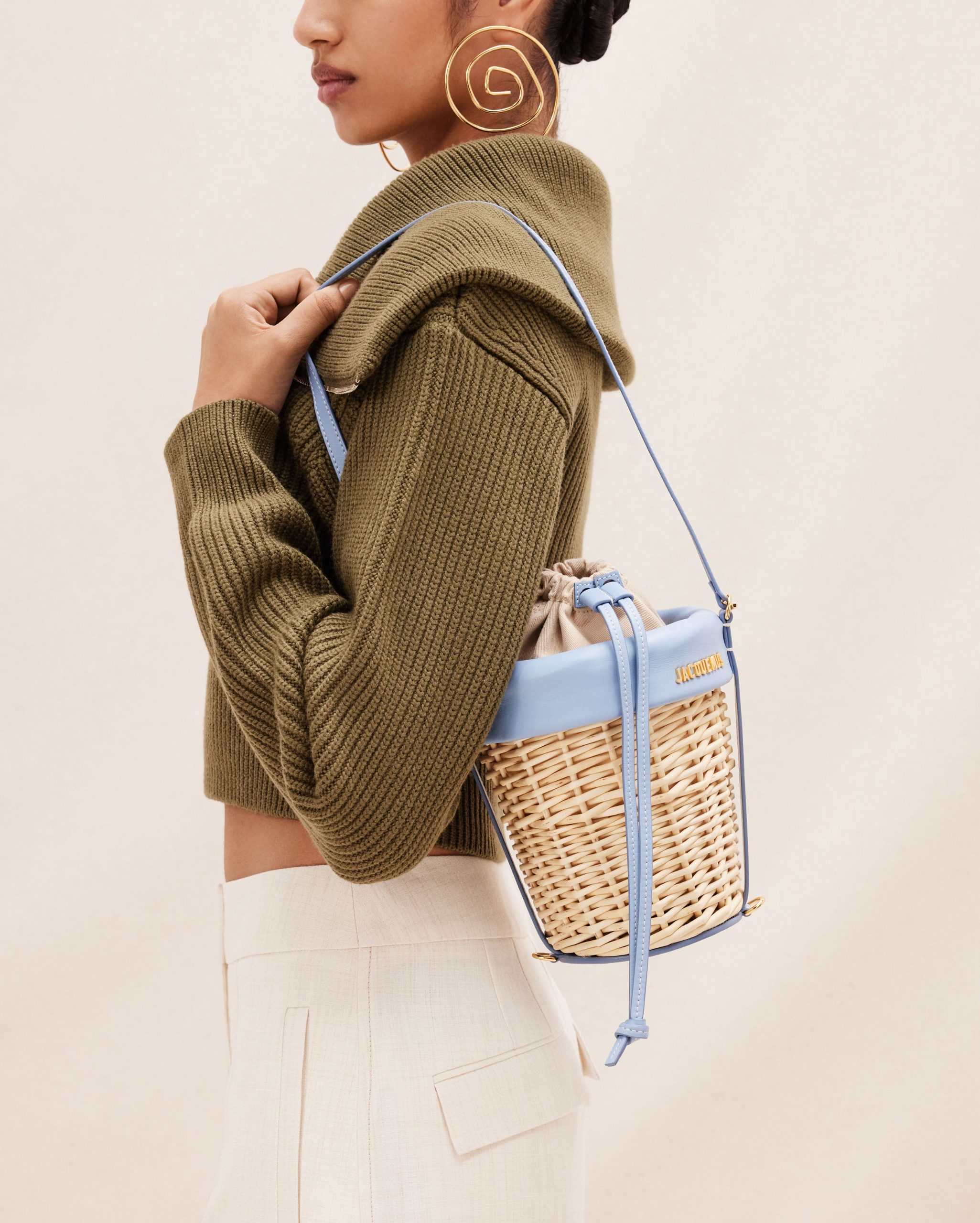 Jacquemus Le panier Seau Wicker bucket basket. - Image 2