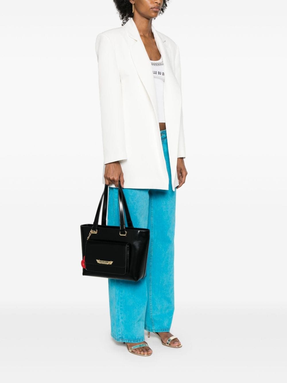 Love Moschino brushed leather shoulder bag - Image 2