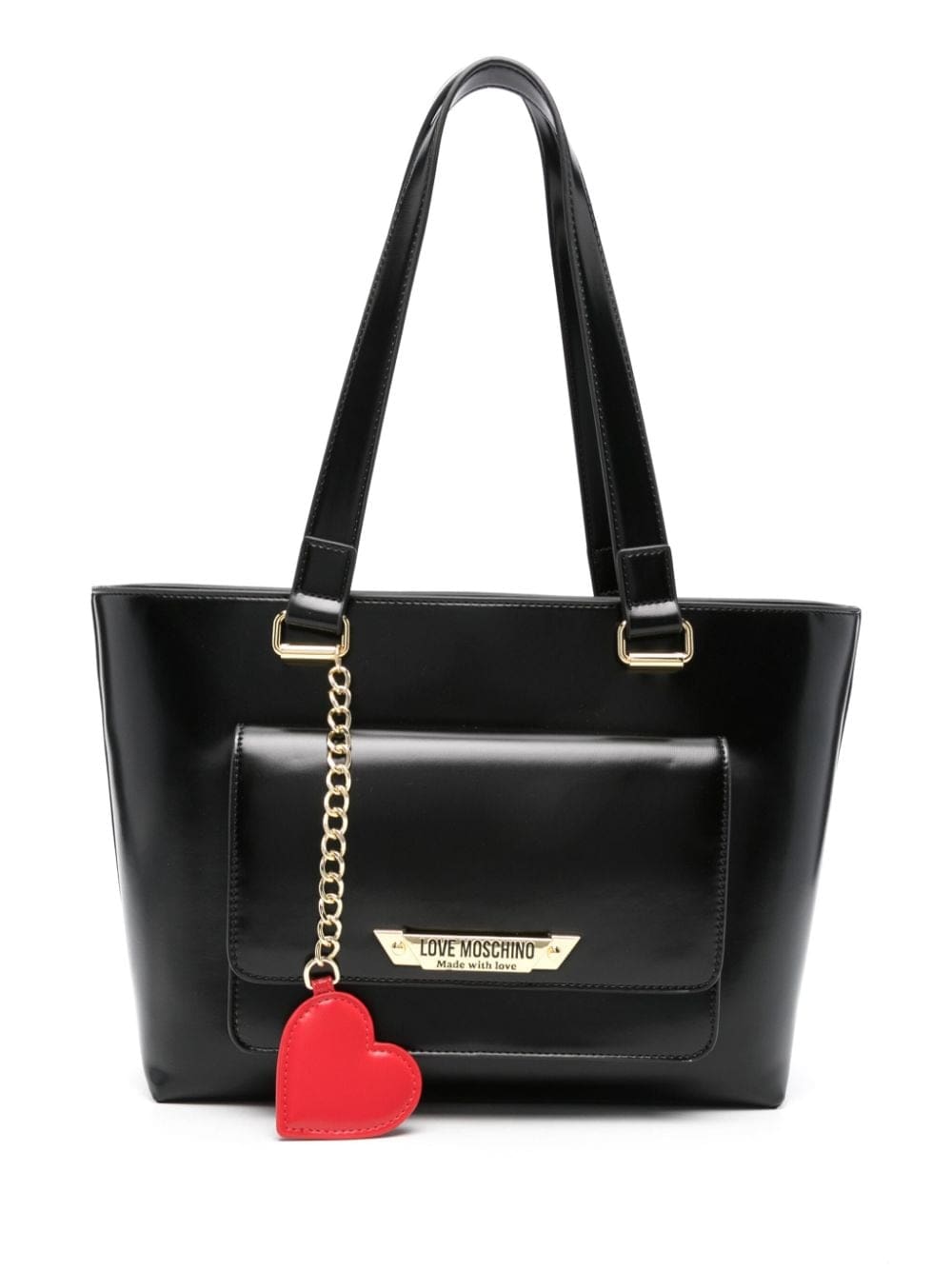 Love Moschino brushed leather shoulder bag