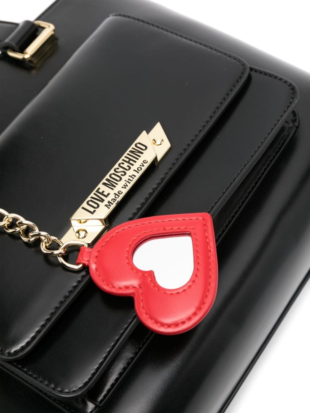 Love Moschino brushed leather shoulder bag - Image 4